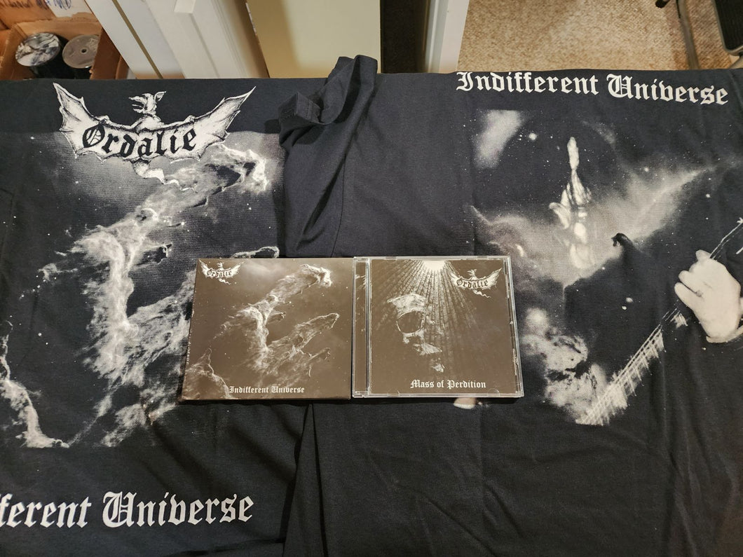 Ordalie - Indifferent Universe / Mass of Perdition CDS / T-shirt PACKAGE DEAL